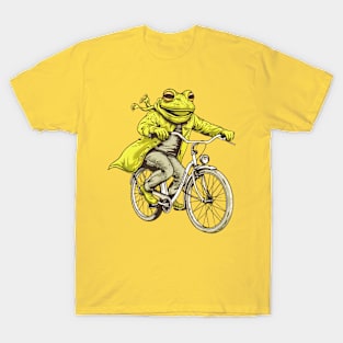 Funny Frog On A Bike T-Shirt